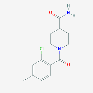 molecular formula C14H17ClN2O2 B5721220 1-(2-chloro-4-methylbenzoyl)-4-piperidinecarboxamide 