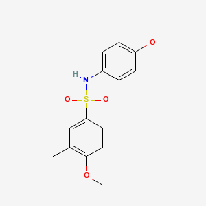 molecular formula C15H17NO4S B5721242 4-methoxy-N-(4-methoxyphenyl)-3-methylbenzenesulfonamide 