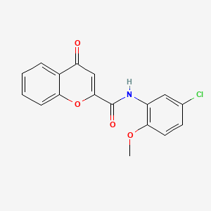 molecular formula C17H12ClNO4 B5721246 N-(5-chloro-2-methoxyphenyl)-4-oxo-4H-chromene-2-carboxamide 