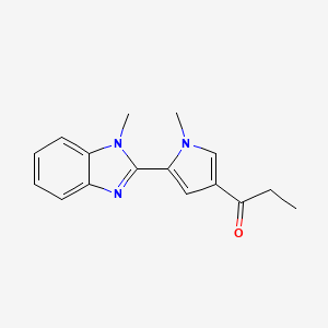molecular formula C16H17N3O B5721286 1-[1-methyl-5-(1-methyl-1H-benzimidazol-2-yl)-1H-pyrrol-3-yl]-1-propanone 