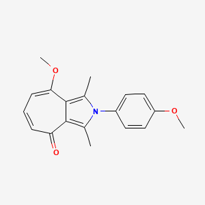 molecular formula C19H19NO3 B5721290 8-methoxy-2-(4-methoxyphenyl)-1,3-dimethylcyclohepta[c]pyrrol-4(2H)-one 