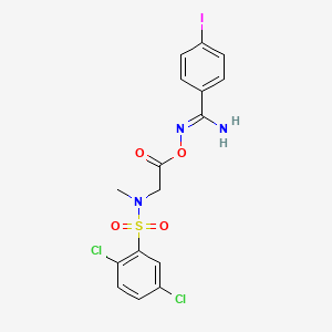 N'-({[[(2,5-dichlorophenyl)sulfonyl](methyl)amino]acetyl}oxy)-4-iodobenzenecarboximidamide