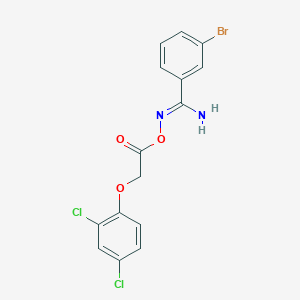 molecular formula C15H11BrCl2N2O3 B5721322 3-bromo-N'-{[(2,4-dichlorophenoxy)acetyl]oxy}benzenecarboximidamide 
