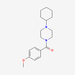 molecular formula C18H26N2O2 B5721329 1-cyclohexyl-4-(4-methoxybenzoyl)piperazine 