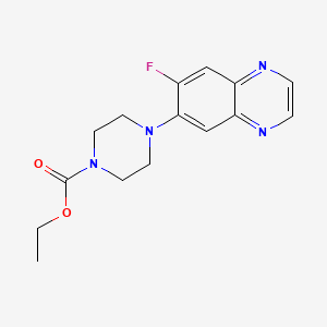 molecular formula C15H17FN4O2 B5721344 ethyl 4-(7-fluoro-6-quinoxalinyl)-1-piperazinecarboxylate 
