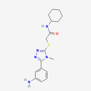 2-{[5-(3-aminophenyl)-4-methyl-4H-1,2,4-triazol-3-yl]thio}-N-cyclohexylacetamide