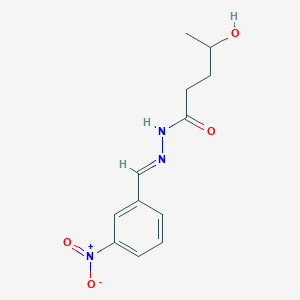 molecular formula C12H15N3O4 B5721374 4-hydroxy-N'-(3-nitrobenzylidene)pentanohydrazide 