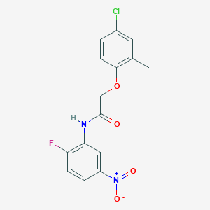 molecular formula C15H12ClFN2O4 B5721388 2-(4-chloro-2-methylphenoxy)-N-(2-fluoro-5-nitrophenyl)acetamide 