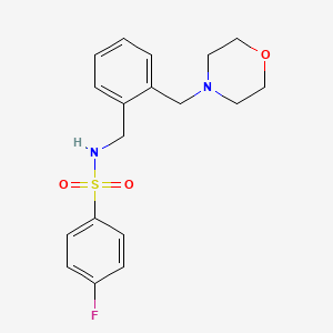 4-fluoro-N-[2-(4-morpholinylmethyl)benzyl]benzenesulfonamide