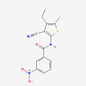 molecular formula C15H13N3O3S B5721404 N-(3-cyano-4-ethyl-5-methyl-2-thienyl)-3-nitrobenzamide 