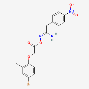 molecular formula C17H16BrN3O5 B5721405 N'-{[(4-bromo-2-methylphenoxy)acetyl]oxy}-2-(4-nitrophenyl)ethanimidamide 