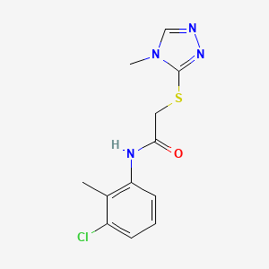 molecular formula C12H13ClN4OS B5721435 N-(3-chloro-2-methylphenyl)-2-[(4-methyl-4H-1,2,4-triazol-3-yl)thio]acetamide 
