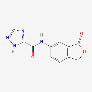 molecular formula C11H8N4O3 B5721436 N-(3-oxo-1,3-dihydro-2-benzofuran-5-yl)-1H-1,2,4-triazole-3-carboxamide 