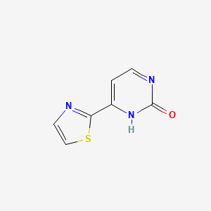 molecular formula C7H5N3OS B572144 4-(Thiazol-2-yl)pyrimidin-2-ol CAS No. 1269293-34-6