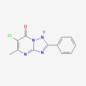 molecular formula C12H9ClN4O B5721446 6-chloro-5-methyl-2-phenyl[1,2,4]triazolo[1,5-a]pyrimidin-7(4H)-one 
