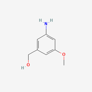 molecular formula C8H11NO2 B572147 (3-Amino-5-methoxyphenyl)methanol CAS No. 1261566-52-2