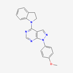 4-(2,3-dihydro-1H-indol-1-yl)-1-(4-methoxyphenyl)-1H-pyrazolo[3,4-d]pyrimidine