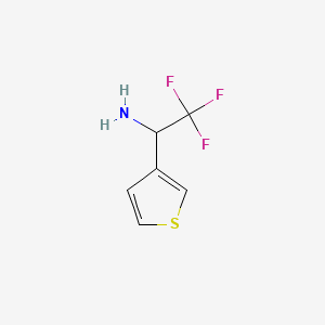 molecular formula C6H6F3NS B572149 2,2,2-Trifluoro-1-(thiophen-3-yl)ethanamine CAS No. 1207175-66-3