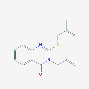 molecular formula C15H16N2OS B5721534 3-allyl-2-[(2-methyl-2-propen-1-yl)thio]-4(3H)-quinazolinone 