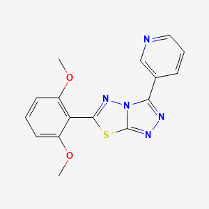 molecular formula C16H13N5O2S B5721536 6-(2,6-dimethoxyphenyl)-3-(3-pyridinyl)[1,2,4]triazolo[3,4-b][1,3,4]thiadiazole 