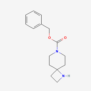 molecular formula C15H20N2O2 B572154 苯甲基 1,7-二氮杂螺[3.5]壬烷-7-羧酸盐 CAS No. 1250999-44-0