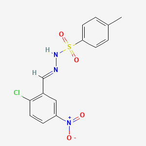 molecular formula C14H12ClN3O4S B5721543 N'-(2-chloro-5-nitrobenzylidene)-4-methylbenzenesulfonohydrazide 