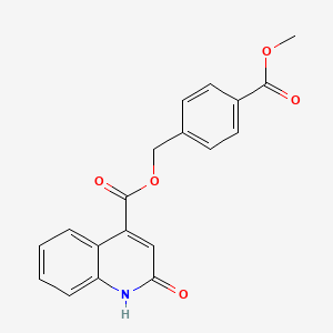 molecular formula C19H15NO5 B5721550 4-(methoxycarbonyl)benzyl 2-hydroxy-4-quinolinecarboxylate 