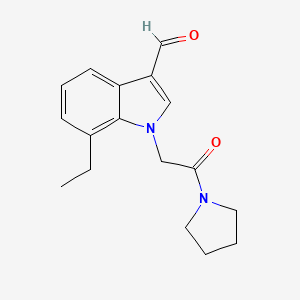 7-ethyl-1-[2-oxo-2-(1-pyrrolidinyl)ethyl]-1H-indole-3-carbaldehyde