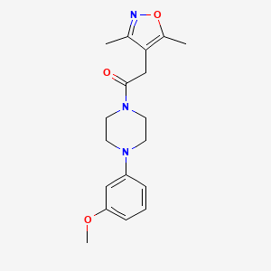 molecular formula C18H23N3O3 B5721568 1-[(3,5-dimethyl-4-isoxazolyl)acetyl]-4-(3-methoxyphenyl)piperazine 