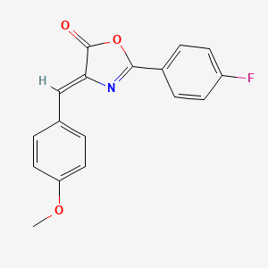 molecular formula C17H12FNO3 B5721577 2-(4-fluorophenyl)-4-(4-methoxybenzylidene)-1,3-oxazol-5(4H)-one 