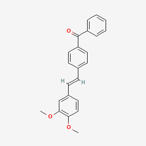 molecular formula C23H20O3 B5721585 {4-[2-(3,4-dimethoxyphenyl)vinyl]phenyl}(phenyl)methanone 