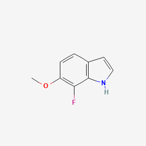 molecular formula C9H8FNO B572160 7-Fluoro-6-methoxy-1H-indole CAS No. 1227561-86-5