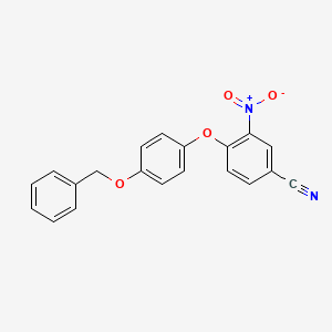 molecular formula C20H14N2O4 B5721602 4-[4-(benzyloxy)phenoxy]-3-nitrobenzonitrile 