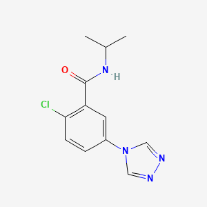 molecular formula C12H13ClN4O B5721617 2-chloro-N-isopropyl-5-(4H-1,2,4-triazol-4-yl)benzamide 
