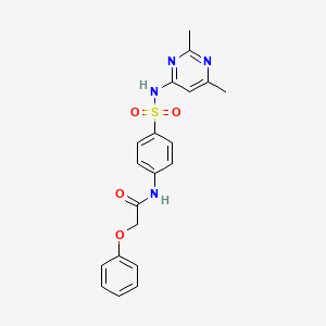 molecular formula C20H20N4O4S B5721623 N-(4-{[(2,6-dimethyl-4-pyrimidinyl)amino]sulfonyl}phenyl)-2-phenoxyacetamide 