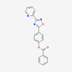 4-[3-(2-pyridinyl)-1,2,4-oxadiazol-5-yl]phenyl benzoate