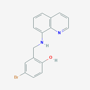 molecular formula C16H13BrN2O B5721649 4-bromo-2-[(8-quinolinylamino)methyl]phenol 