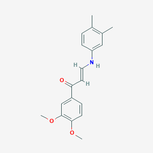 molecular formula C19H21NO3 B5721656 1-(3,4-dimethoxyphenyl)-3-[(3,4-dimethylphenyl)amino]-2-propen-1-one 