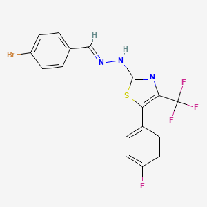 4-bromobenzaldehyde [5-(4-fluorophenyl)-4-(trifluoromethyl)-1,3-thiazol-2-yl]hydrazone