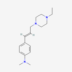 molecular formula C17H27N3 B5721673 4-[3-(4-ethyl-1-piperazinyl)-1-propen-1-yl]-N,N-dimethylaniline 