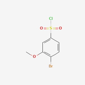 molecular formula C7H6BrClO3S B572169 4-Bromo-3-methoxybenzenesulfonyl chloride CAS No. 1215295-91-2