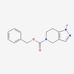 molecular formula C14H15N3O2 B572170 6,7-二氢-2H-吡唑并[4,3-c]吡啶-5(4H)-羧酸苄酯 CAS No. 1355171-29-7