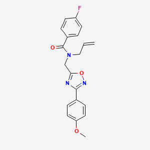 molecular formula C20H18FN3O3 B5721701 N-allyl-4-fluoro-N-{[3-(4-methoxyphenyl)-1,2,4-oxadiazol-5-yl]methyl}benzamide 