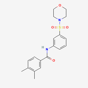 molecular formula C19H22N2O4S B5721709 3,4-dimethyl-N-[3-(4-morpholinylsulfonyl)phenyl]benzamide 
