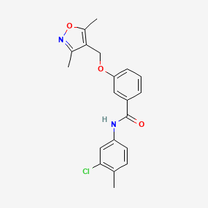 molecular formula C20H19ClN2O3 B5721713 N-(3-chloro-4-methylphenyl)-3-[(3,5-dimethyl-4-isoxazolyl)methoxy]benzamide 