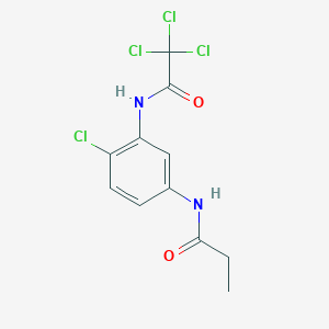 molecular formula C11H10Cl4N2O2 B5721725 N-{4-chloro-3-[(trichloroacetyl)amino]phenyl}propanamide 
