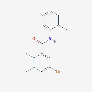 molecular formula C17H18BrNO B5721728 5-bromo-2,3,4-trimethyl-N-(2-methylphenyl)benzamide 