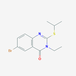 molecular formula C13H15BrN2OS B5721736 6-bromo-3-ethyl-2-(isopropylthio)-4(3H)-quinazolinone 