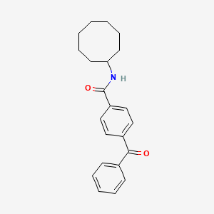 molecular formula C22H25NO2 B5721741 4-benzoyl-N-cyclooctylbenzamide 