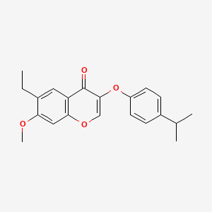 molecular formula C21H22O4 B5721755 6-ethyl-3-(4-isopropylphenoxy)-7-methoxy-4H-chromen-4-one 
